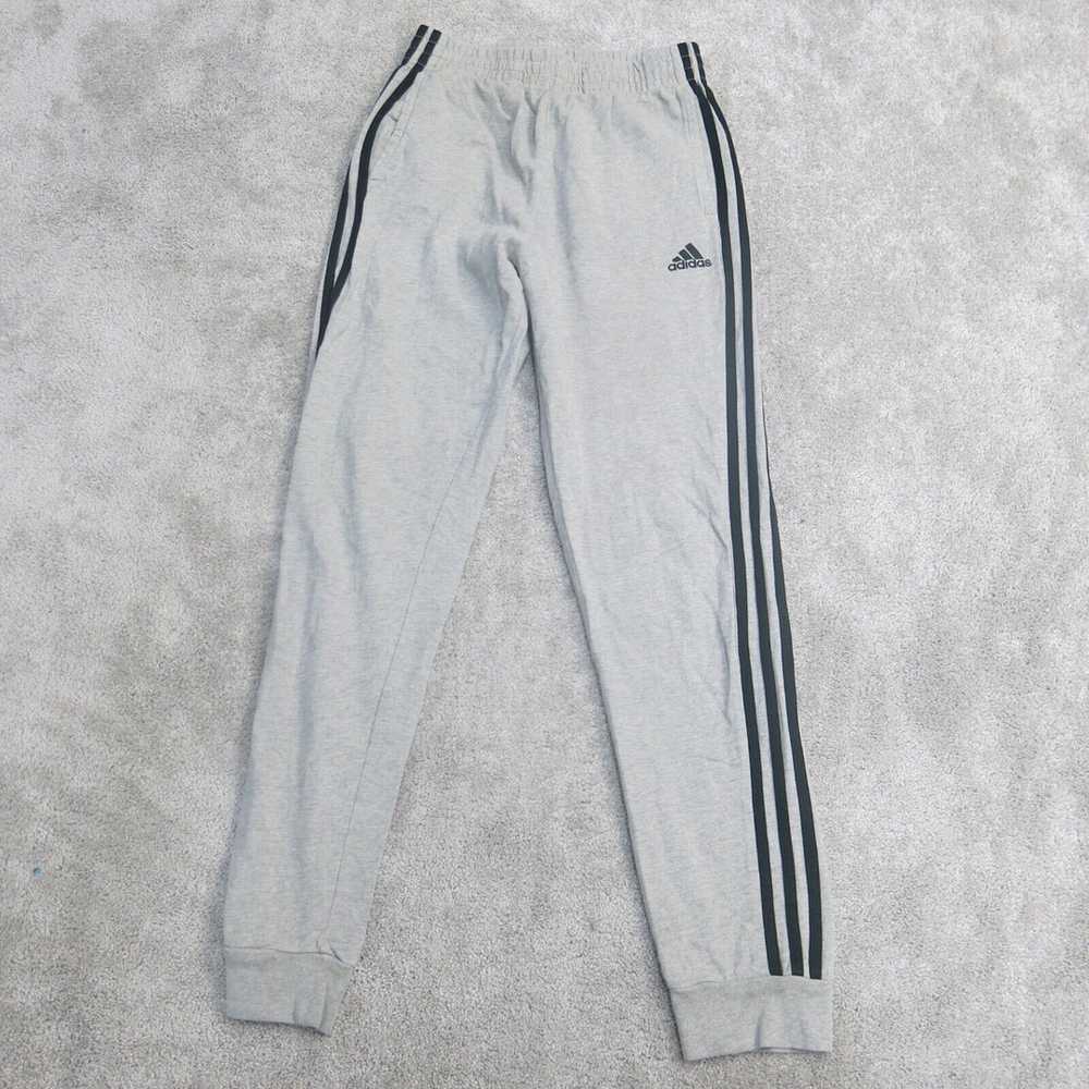 Adidas Pants Men 14/16 Gray Activewear Jogger Tra… - image 1