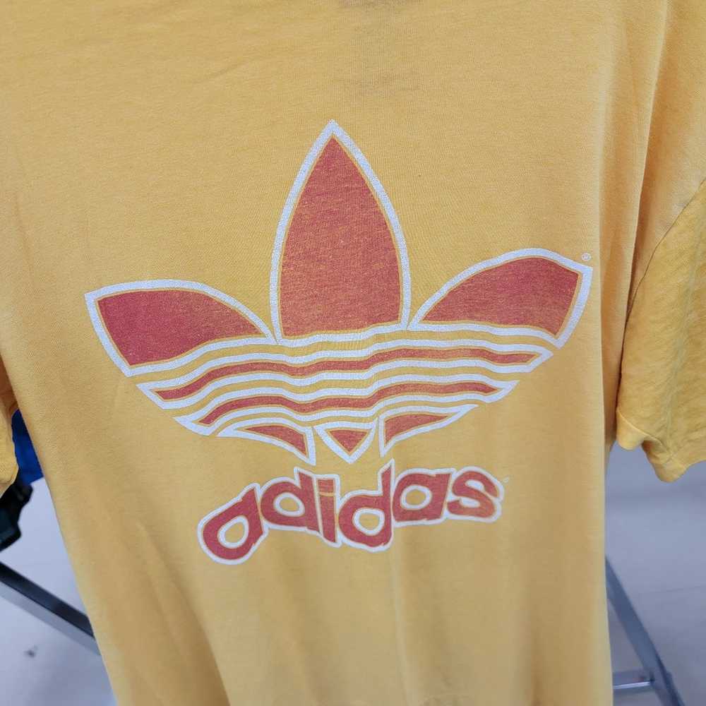 Vintage 80s  Adidas trefoil shirt xl - image 1
