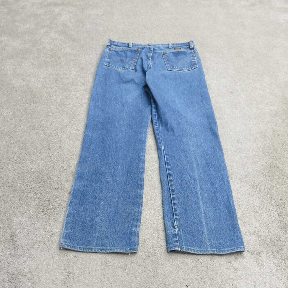 Wrangler Jeans Mens 35X34 Blue 100% Cotton Denim … - image 2