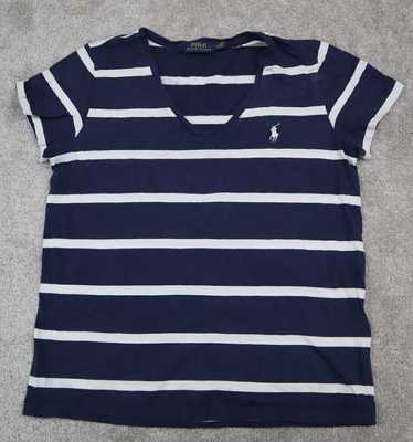 Polo Ralph Lauren Striped T-Shirt Boys Medium Nav… - image 1