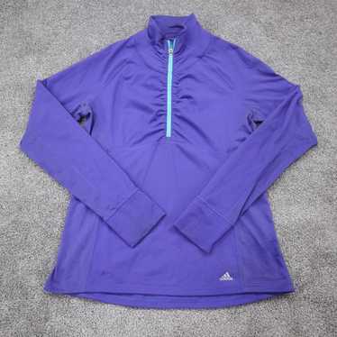 Adidas Climalite Womens 1\4 Zip Sweatshirt Long S… - image 1