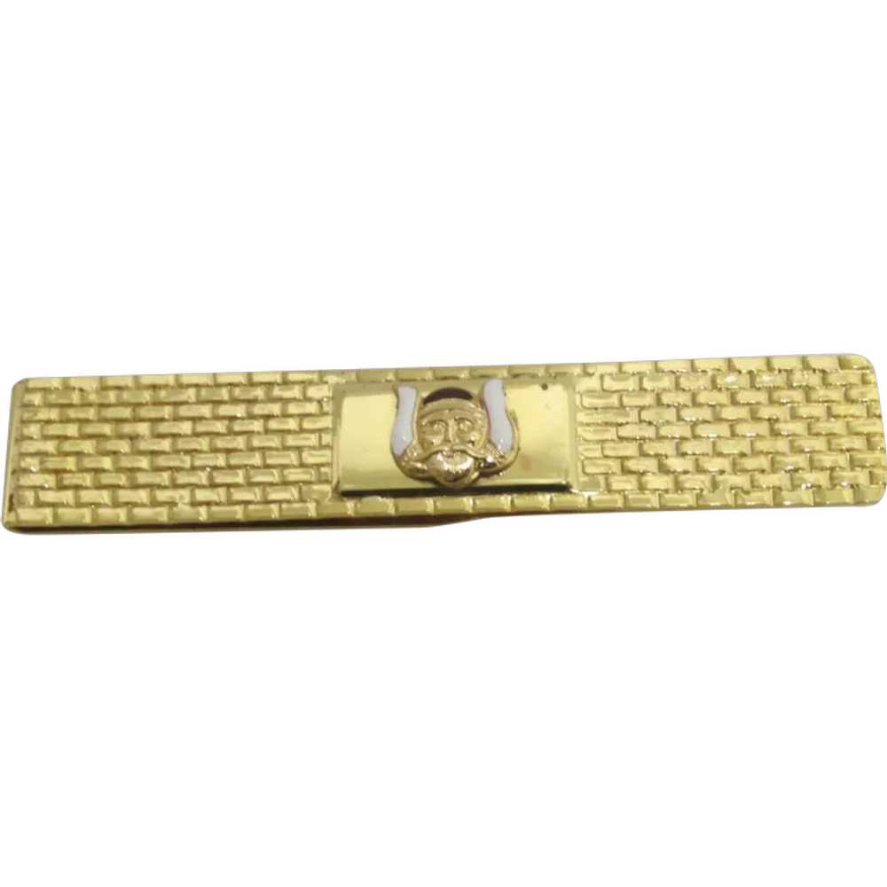 Tie Slide or Tie Clip Emblematic Gold Filled with… - image 1