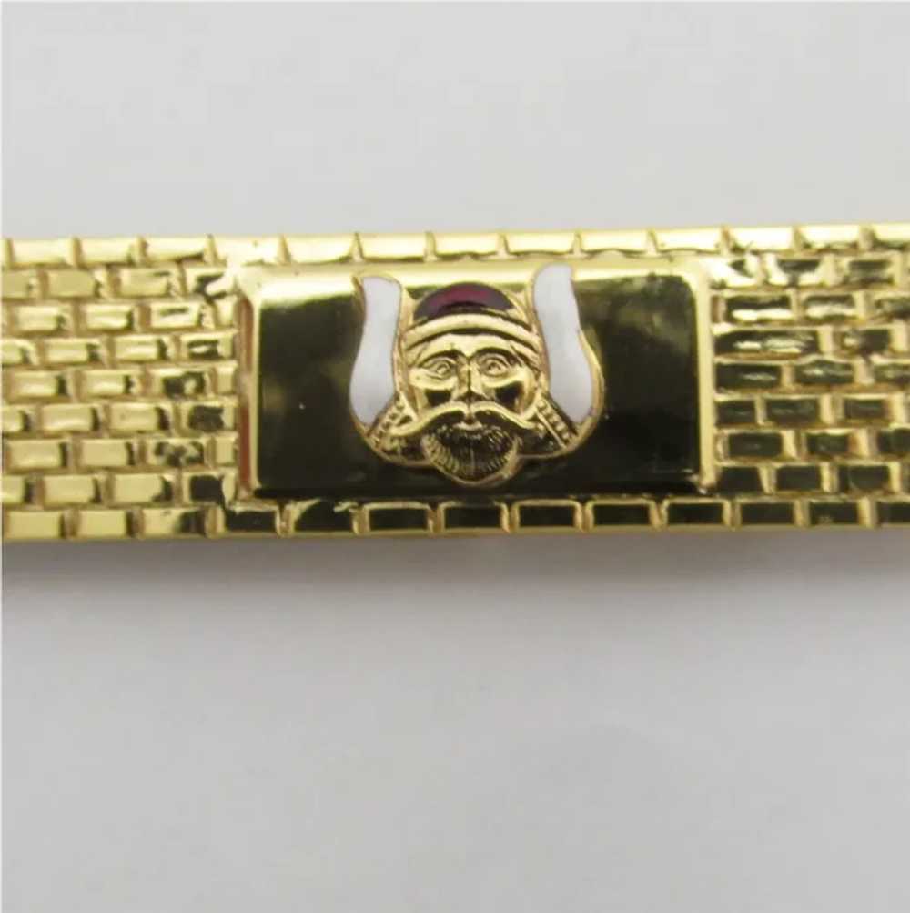 Tie Slide or Tie Clip Emblematic Gold Filled with… - image 2