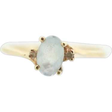 10k gold aquamarine ring - Gem