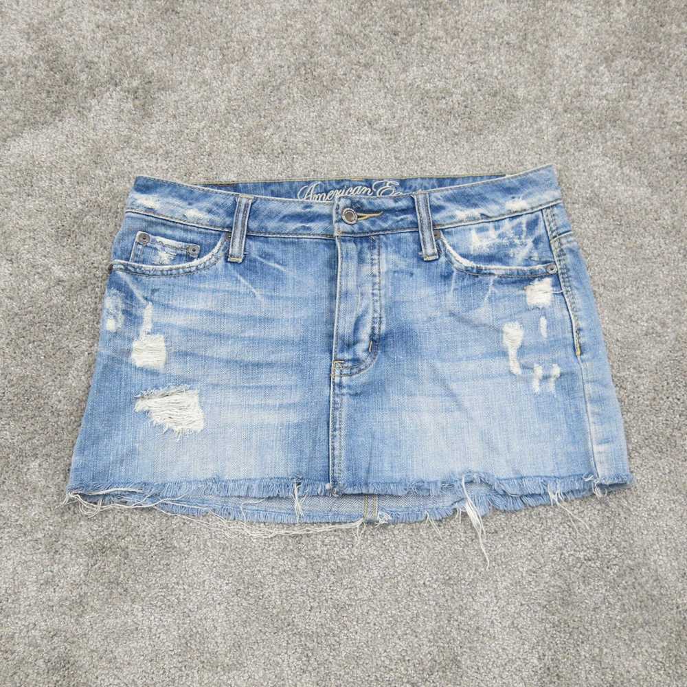 American Eagle Womens Denim Jeans Mini Skirts Dis… - image 1