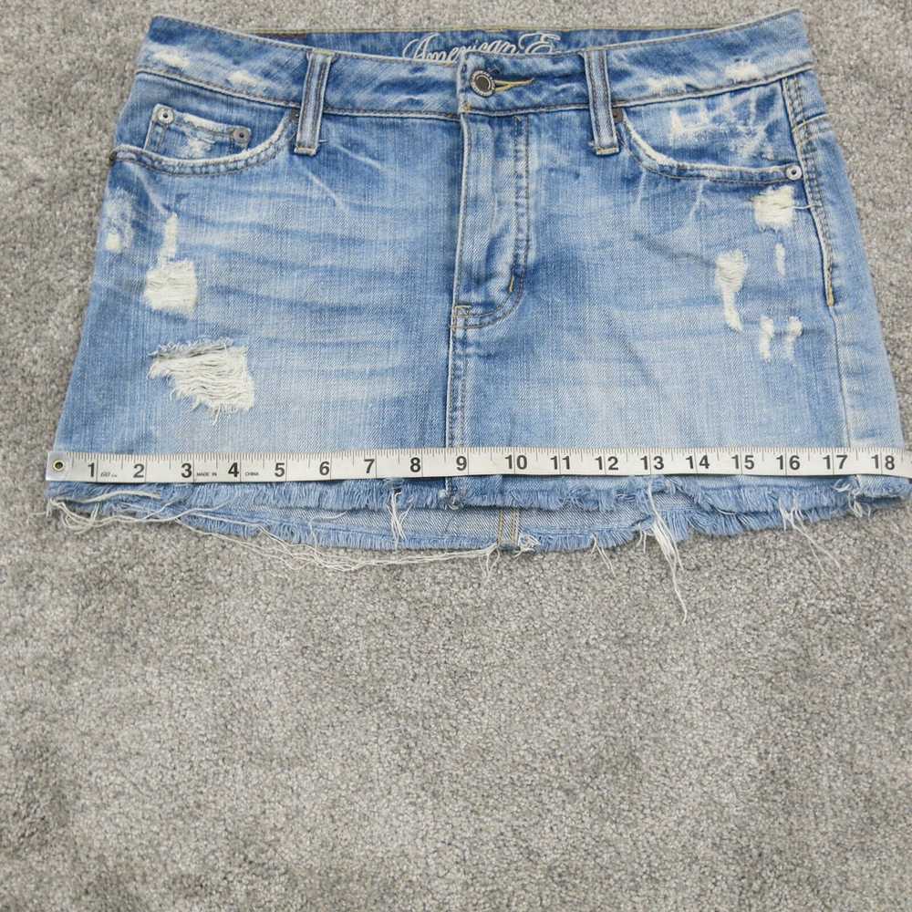 American Eagle Womens Denim Jeans Mini Skirts Dis… - image 4