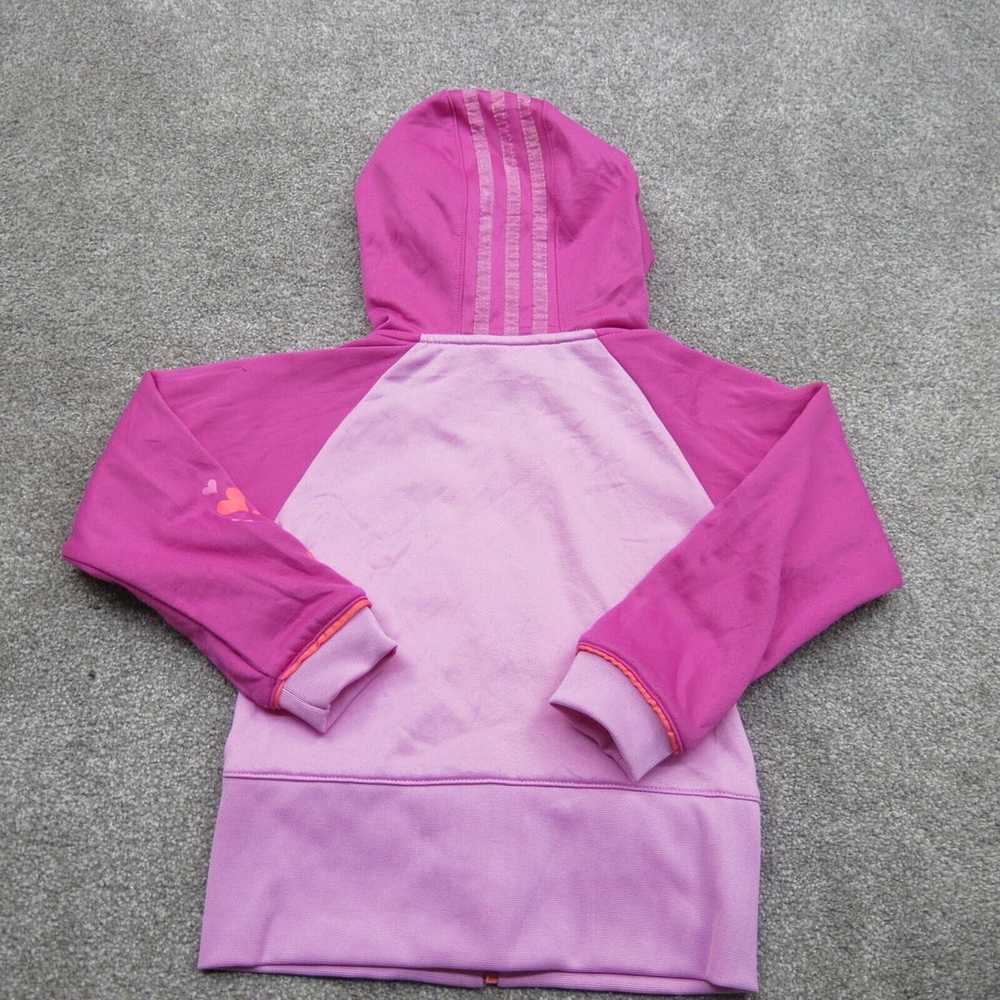 Adidas Jacket Girls Size 5 Pink Solid Long Sleeve… - image 7