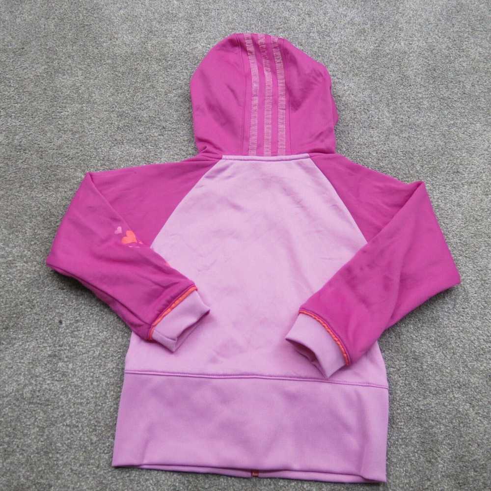 Adidas Jacket Girls Size 5 Pink Solid Long Sleeve… - image 8