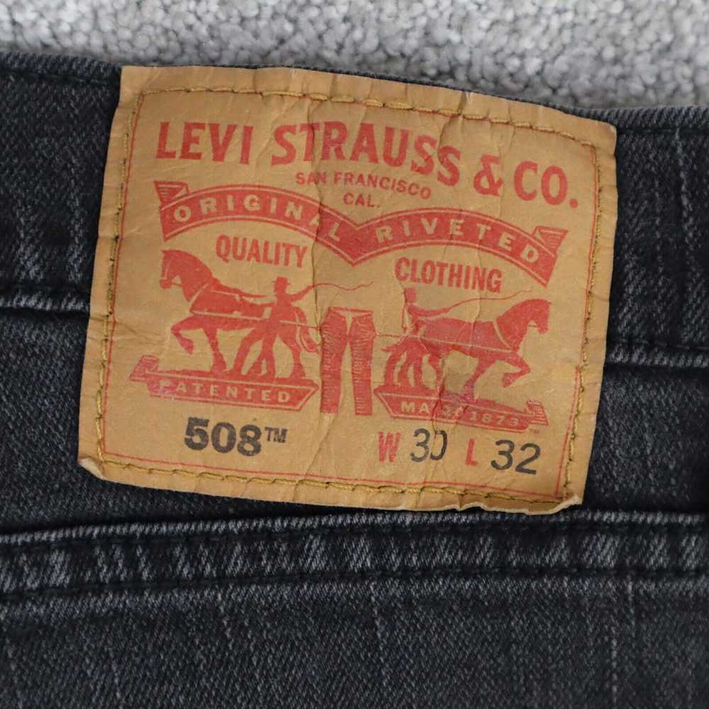 Levi s 508 Jeans Women s Size 30 Black Stretch Sl… - image 12