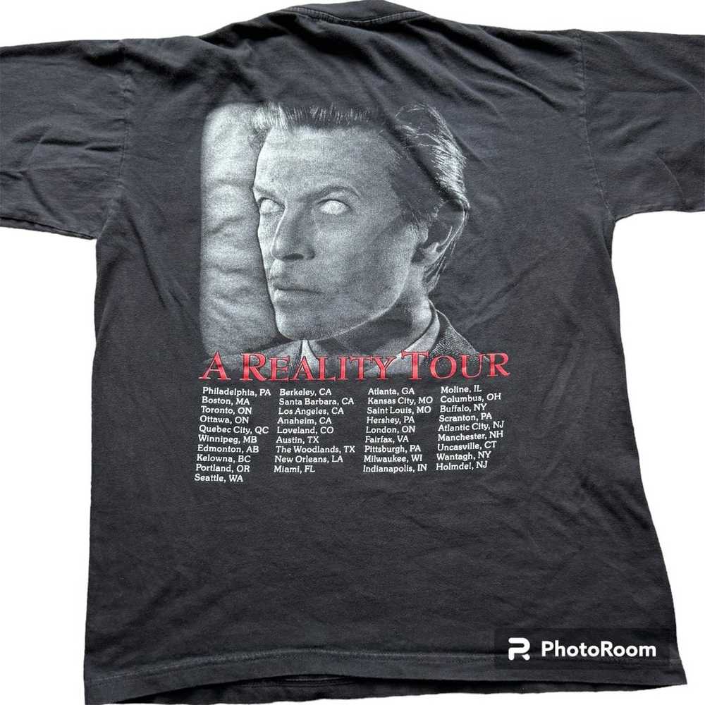 Vintage David Bowie A Reality Tour Concert Shirt … - image 5
