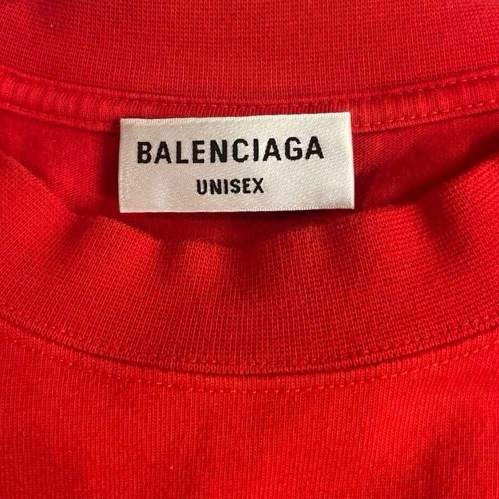 red balenciaga classic logo t shirt - image 3