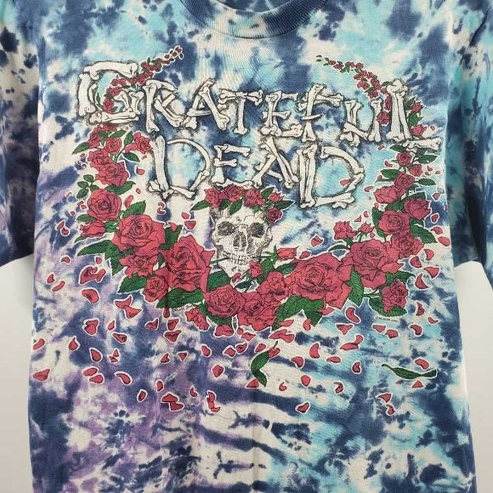 VTG 90s Grateful Dead Graphic Band Tee Tie Dye - image 2