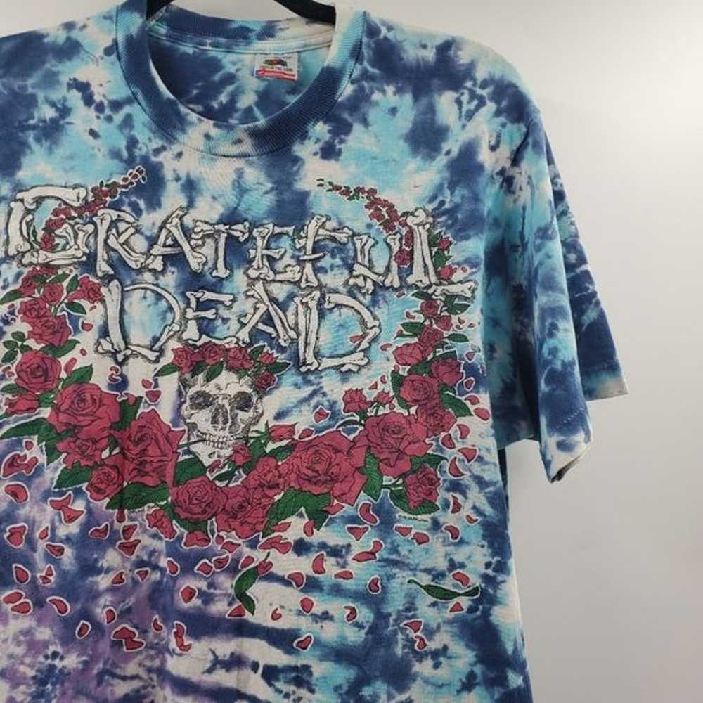 VTG 90s Grateful Dead Graphic Band Tee Tie Dye - image 3