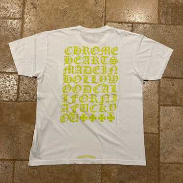 Chrome Hearts White / Yellow Script Hollywood T-S… - image 1
