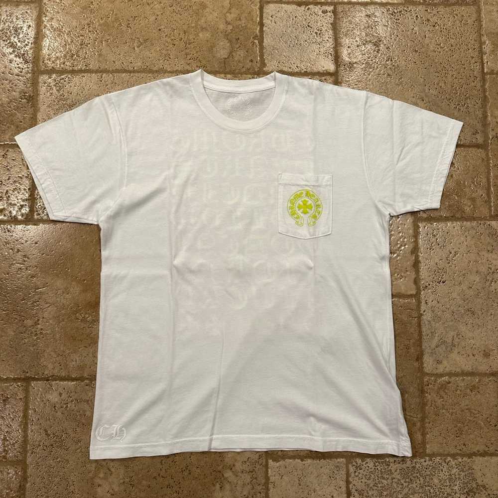 Chrome Hearts White / Yellow Script Hollywood T-S… - image 3