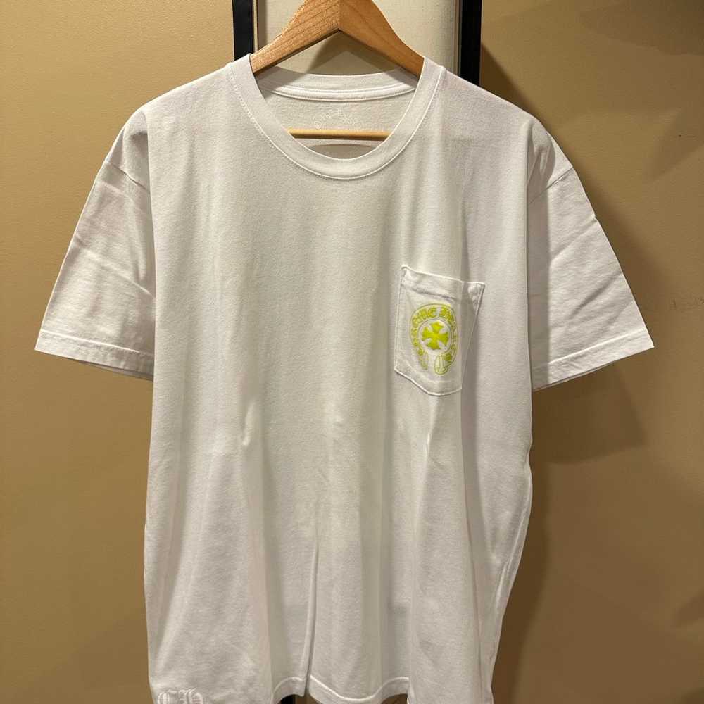 Chrome Hearts White / Yellow Script Hollywood T-S… - image 5