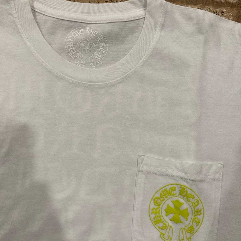 Chrome Hearts White / Yellow Script Hollywood T-S… - image 7