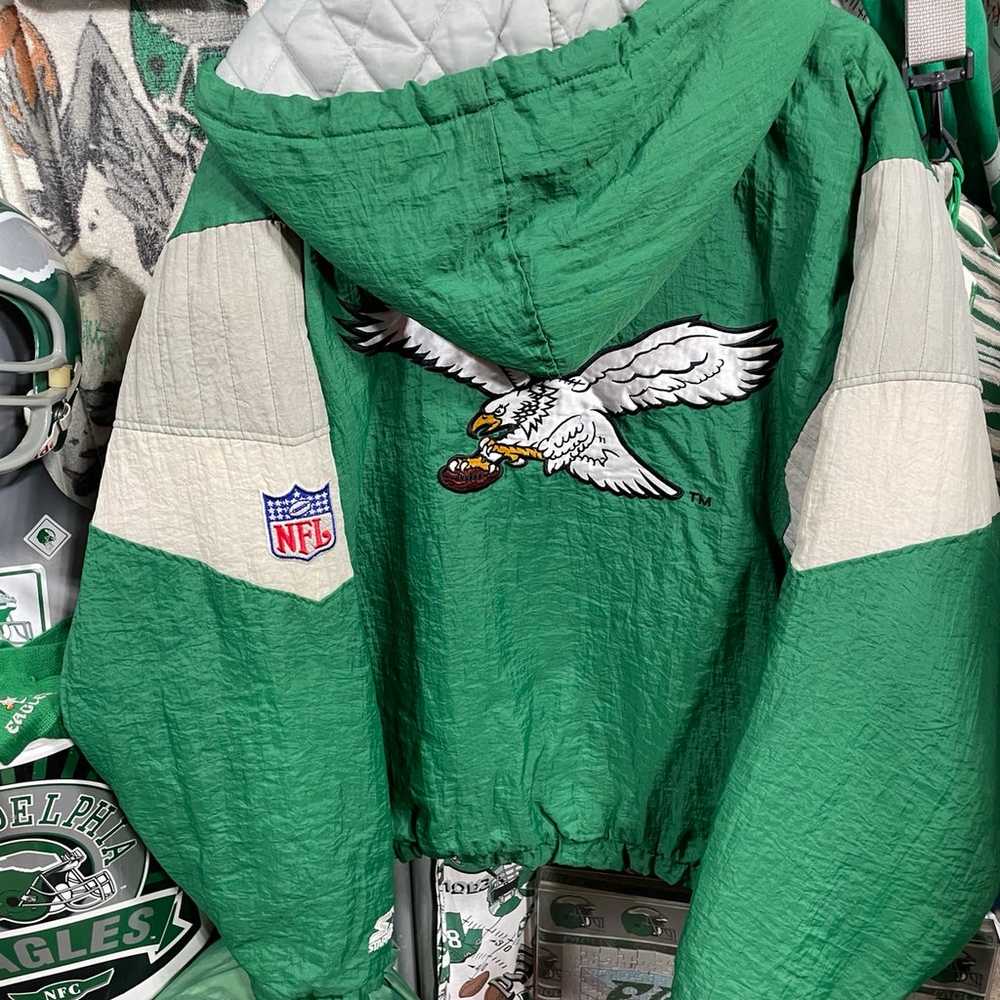 Rare Philadelphia Eagles Starter Pullover OG Grai… - image 3
