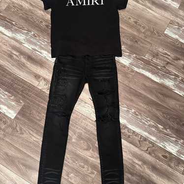 Amiri Jeans and T Shirt