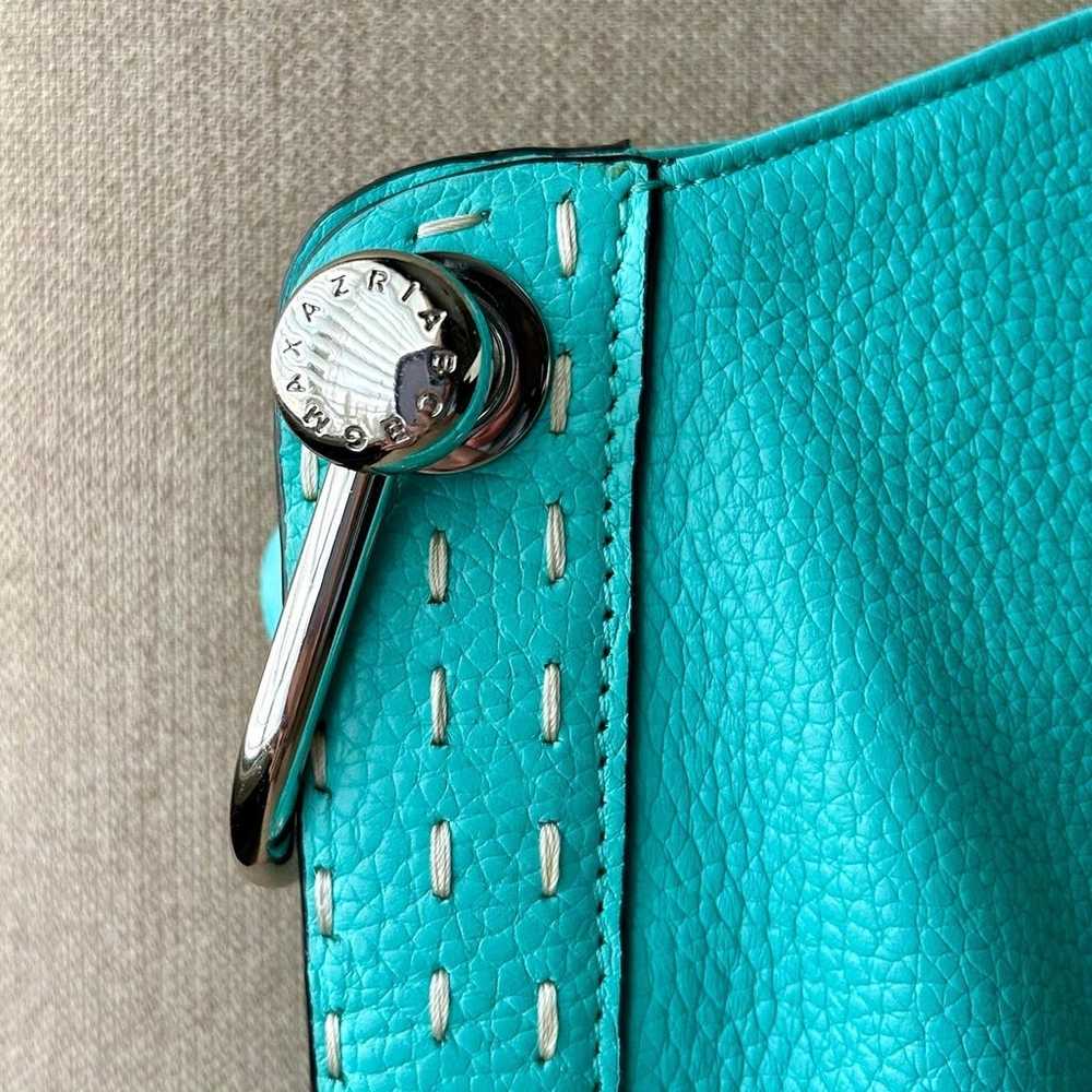 BCBG Maxazria Turquoise Leather Handbag Shoulder … - image 4