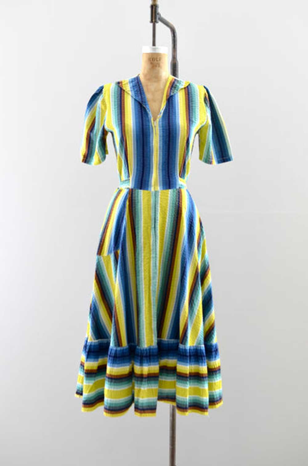 Vintage 30s Seersucker Dress - image 1