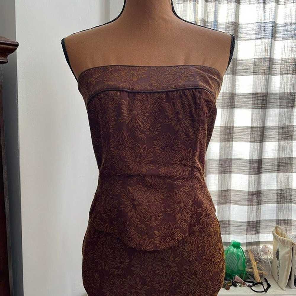 Vintage Nita Ideas couture 90s brown corset top - image 3