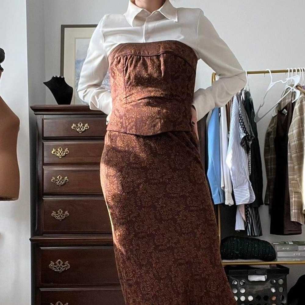 Vintage Nita Ideas couture 90s brown corset top - image 6