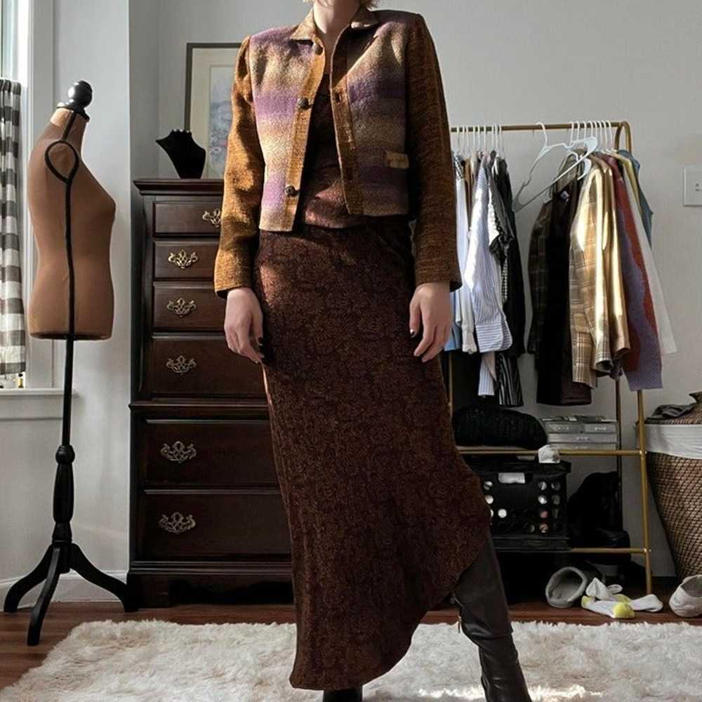 Vintage Nita Ideas couture 90s brown corset top - image 7