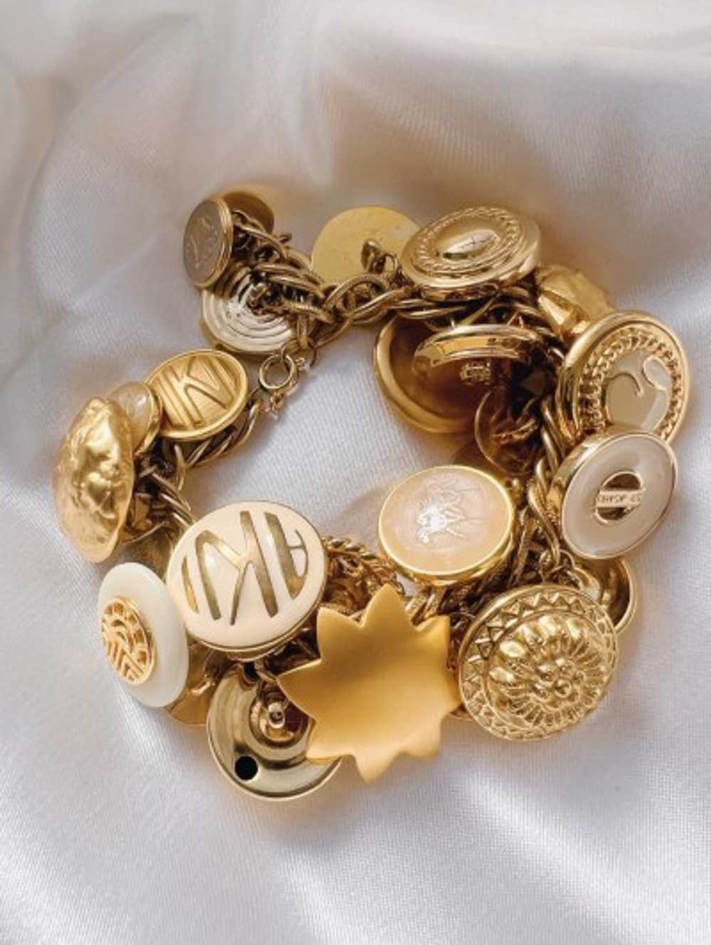 vintage button charmer bracelet - image 2