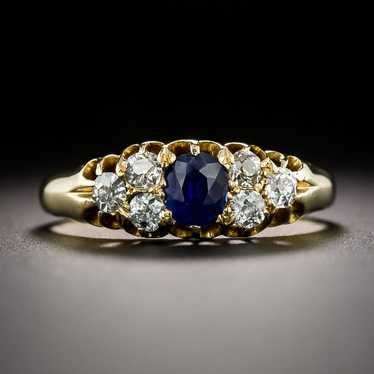 English Victorian Sapphire and Diamond Ring