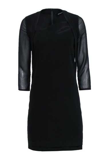 The Kooples - Black Asymmetric Neck Cutout Dress S