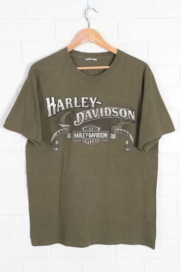 HARLEY DAVIDSON Cancun Front Back Olive T-Shirt (L