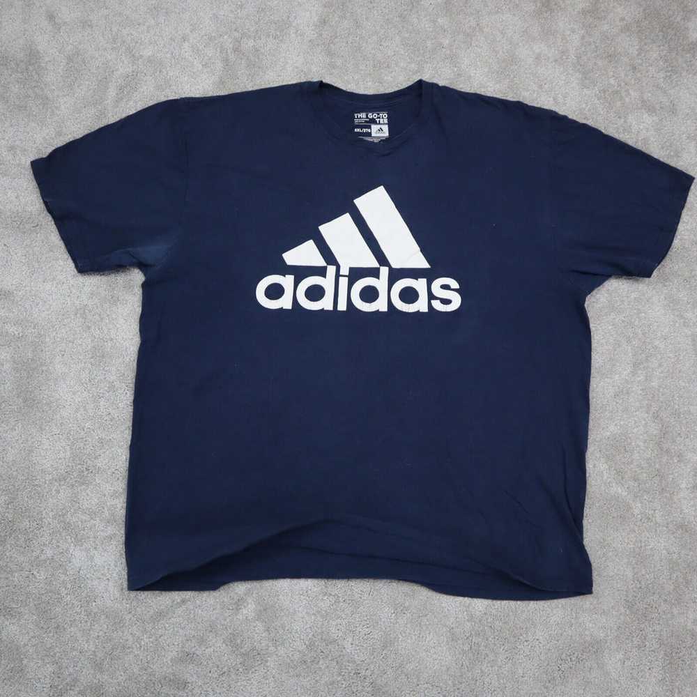 Adidas T Shirt Mens Size 2XL Blue Short Sleeve 10… - image 1