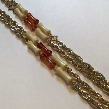 Vintage Sarah Coventry Beaded Chain Necklace - image 1