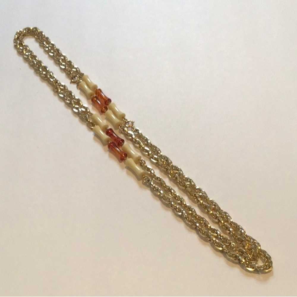 Vintage Sarah Coventry Beaded Chain Necklace - image 2