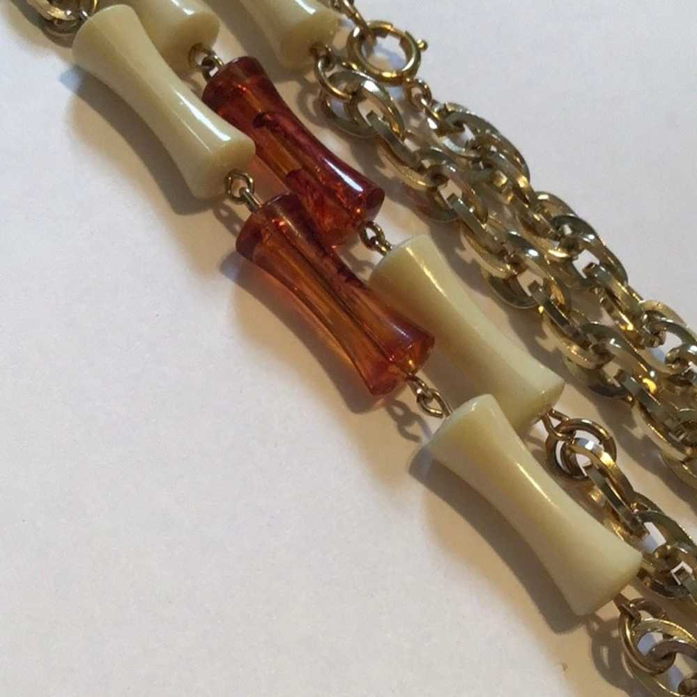 Vintage Sarah Coventry Beaded Chain Necklace - image 4