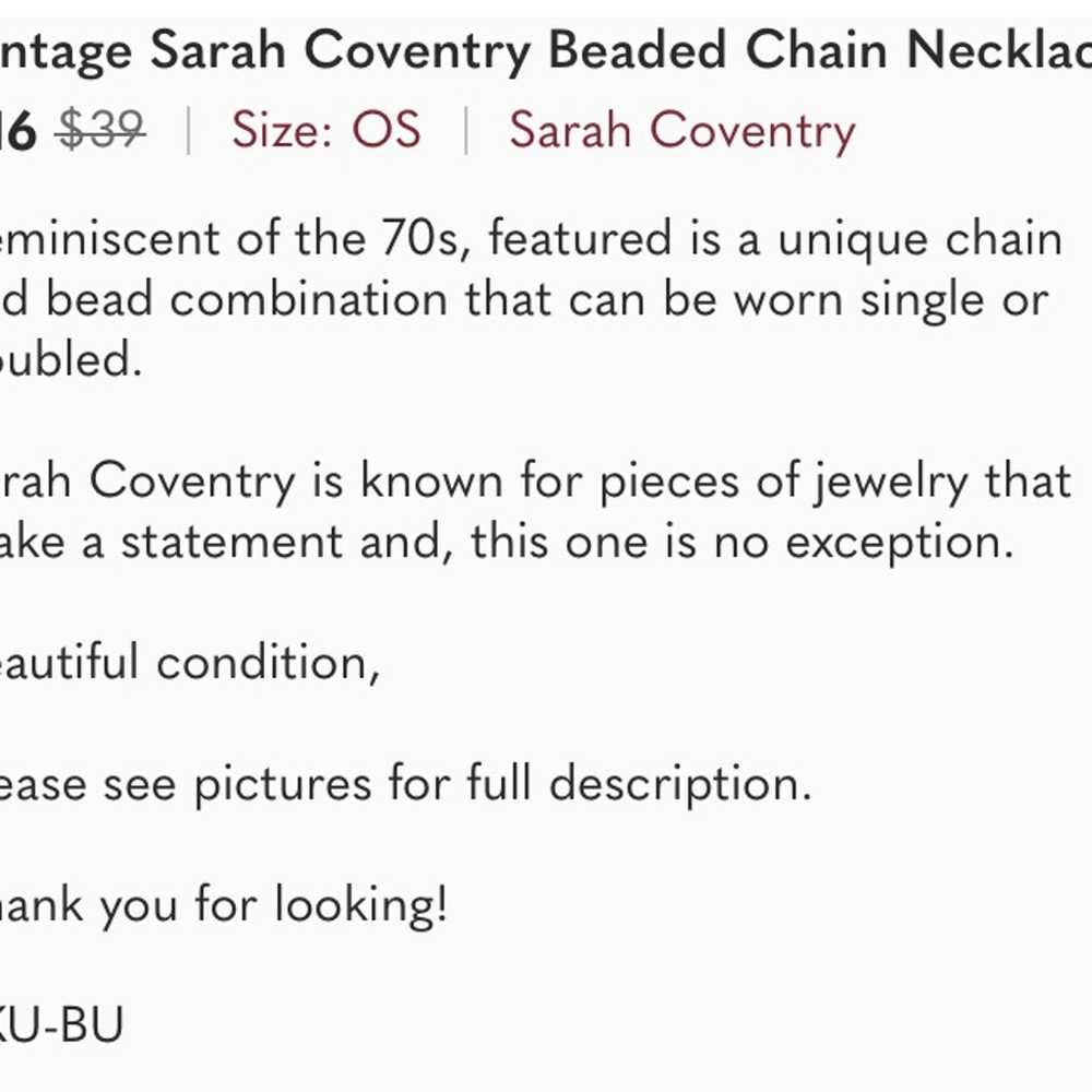 Vintage Sarah Coventry Beaded Chain Necklace - image 6