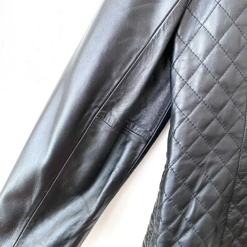 Willi Smith Quilted Leather Jacket (L) - image 4