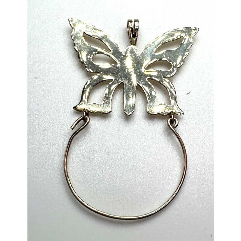 Vintage Estate 14k Yellow Gold Butterfly Charm/Pe… - image 2