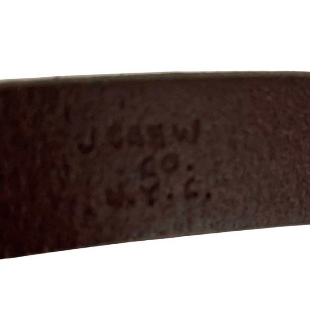 Vintage J. Crew Skinny Leather Belt With Silver P… - image 4