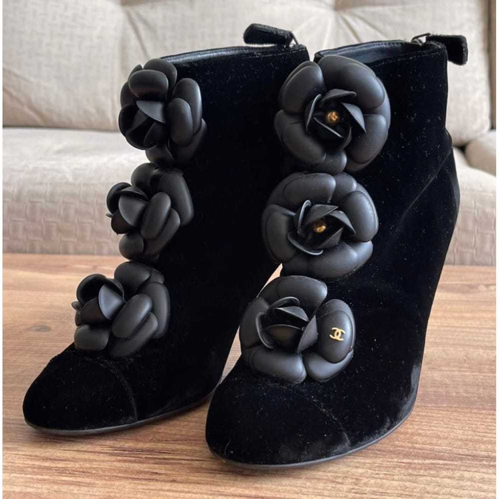 Chanel Velvet ankle boots - image 2