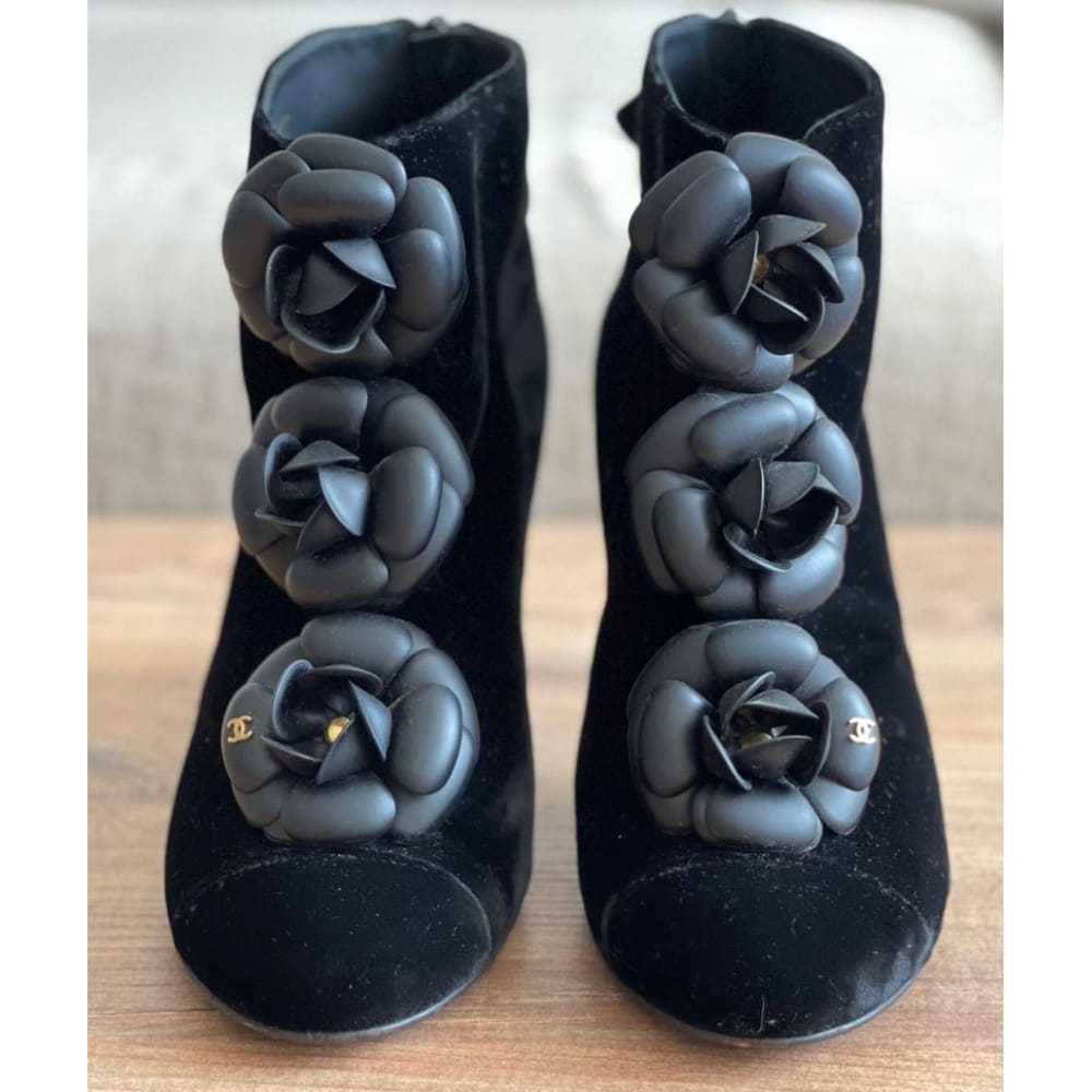 Chanel Velvet ankle boots - image 4