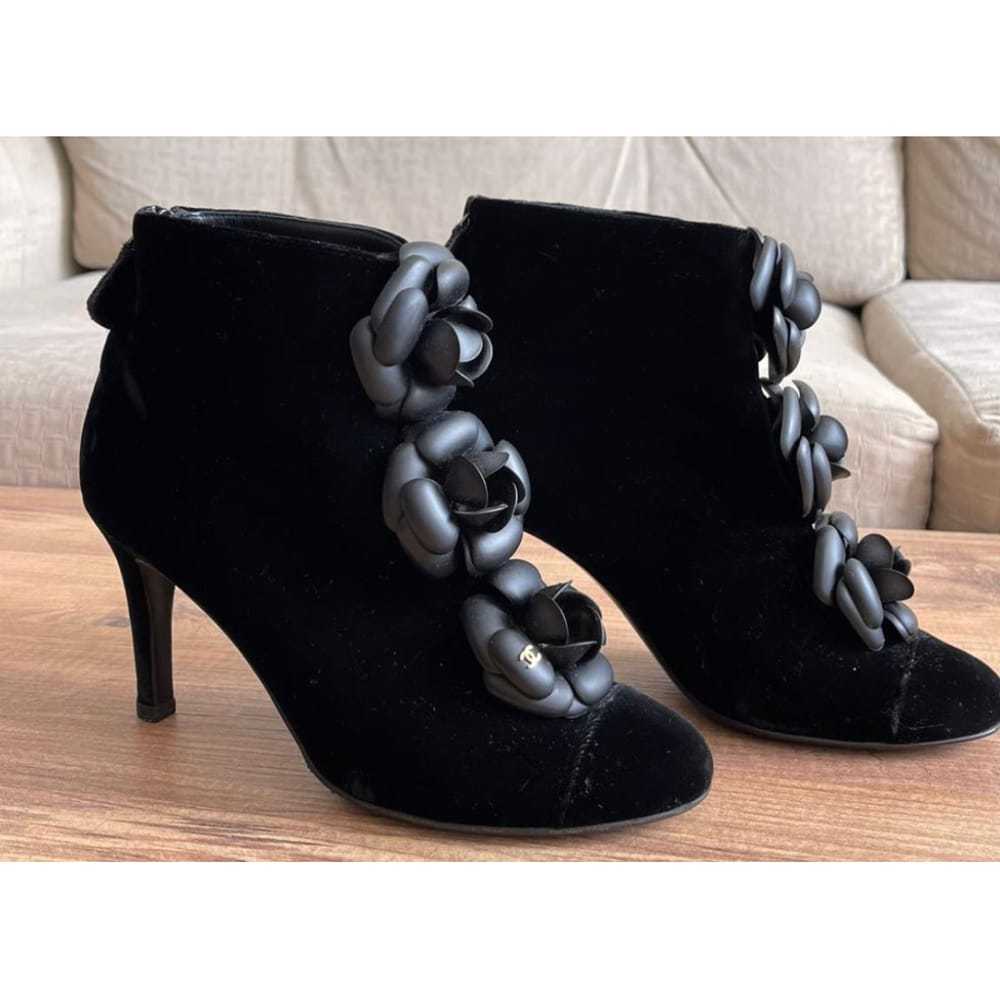 Chanel Velvet ankle boots - image 8