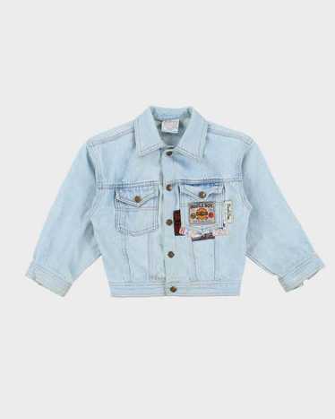 Children's Vintage 90s Bugle Boy Patch Denim Jack… - image 1