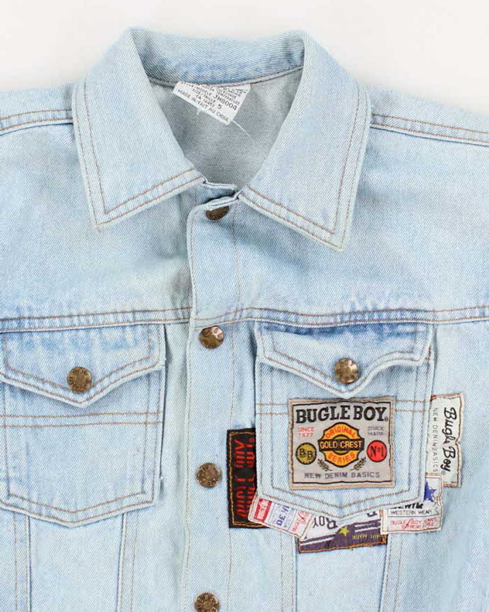 Children's Vintage 90s Bugle Boy Patch Denim Jack… - image 3