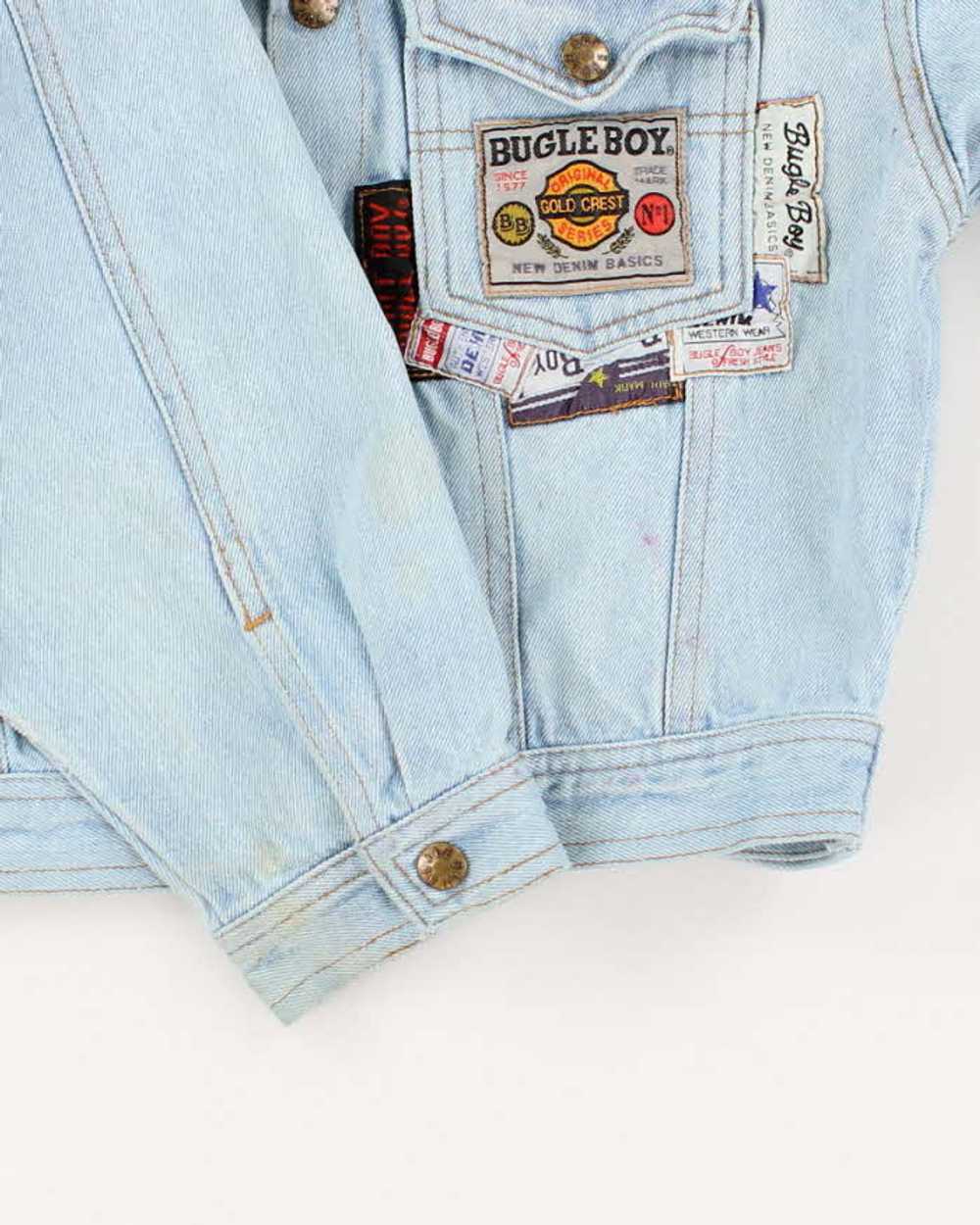 Children's Vintage 90s Bugle Boy Patch Denim Jack… - image 4