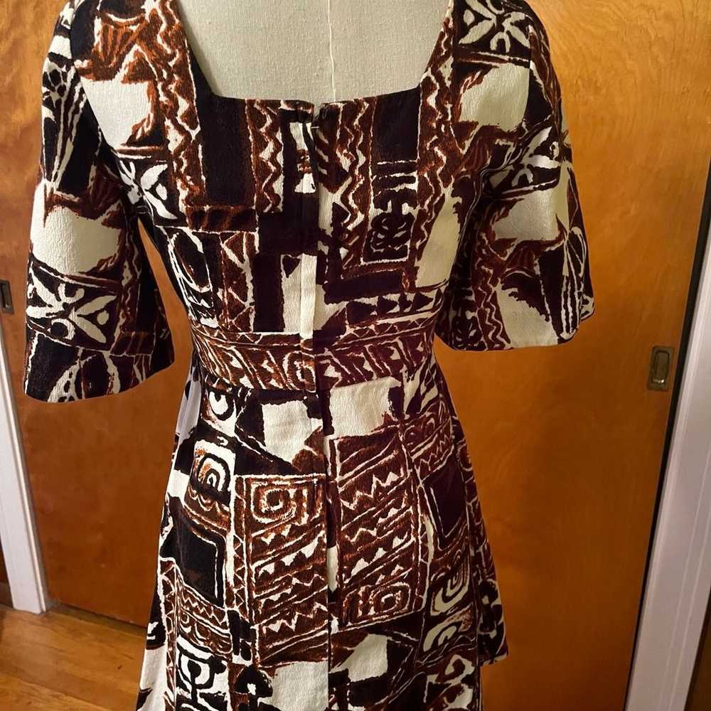 Rare! True Vintage Stunning Hawaiian Print Dress - image 5