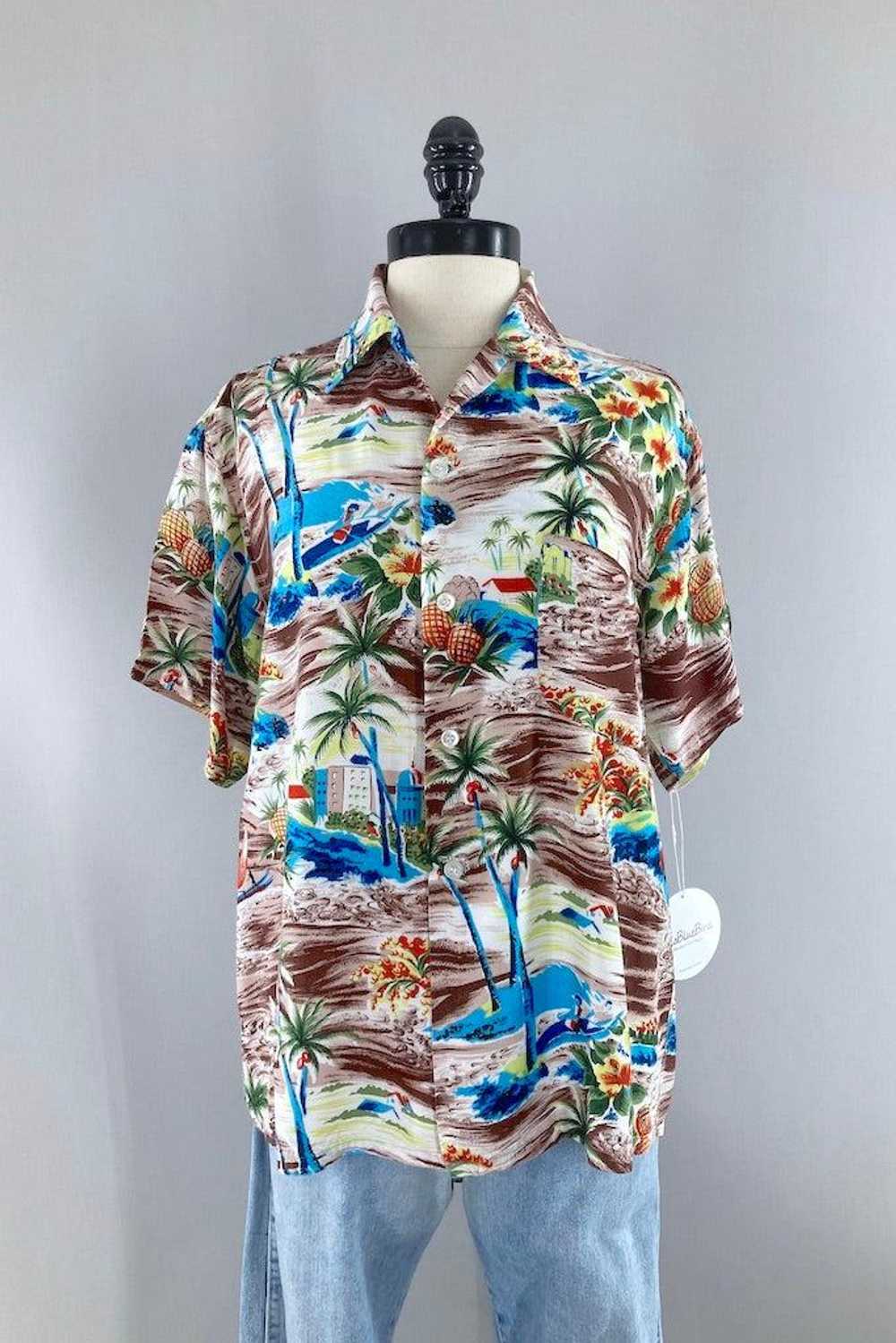 Vintage South Pacific Hawaiian Print Shirt - image 1