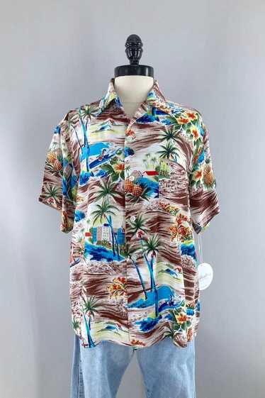 Vintage South Pacific Hawaiian Print Shirt