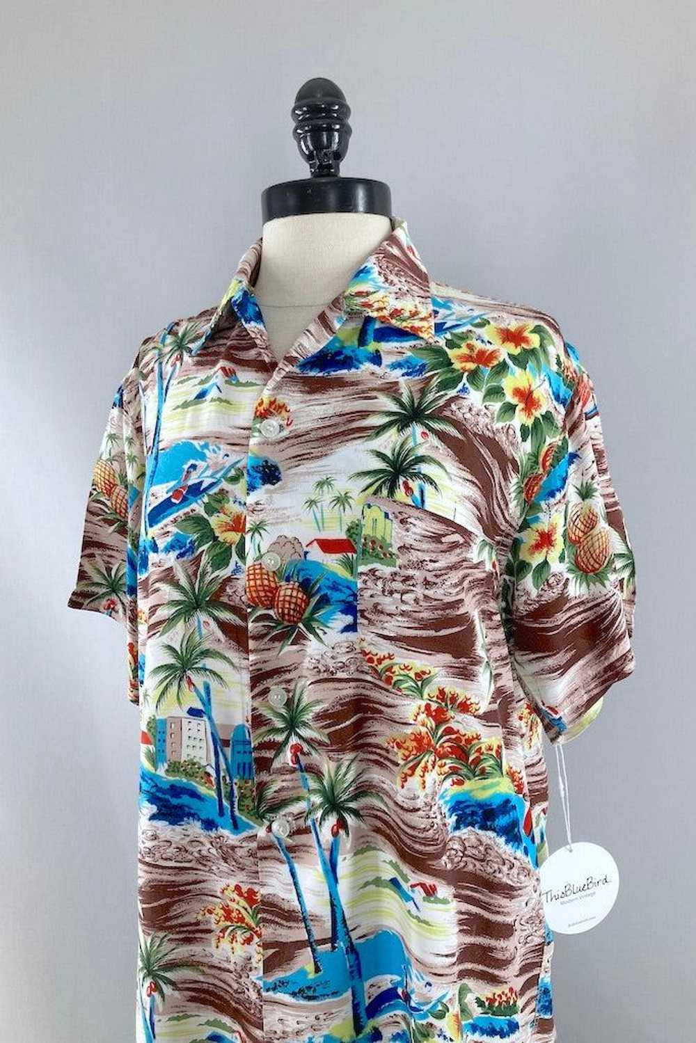 Vintage South Pacific Hawaiian Print Shirt - image 2